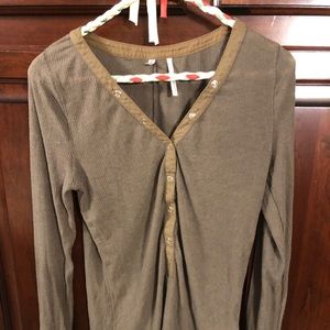 Urban Outfitters Army Green Henley